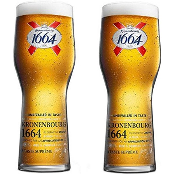Kronenbourg 1664 Pint Glass Set – Set of 2