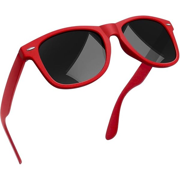 Red Retro Style Sunglasses – UV Protection Fashion Shades