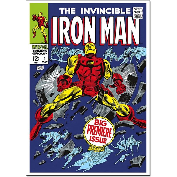 Retro Iron Man Comic Book Poster v2 | Classic & Official Wall Art A4 A3