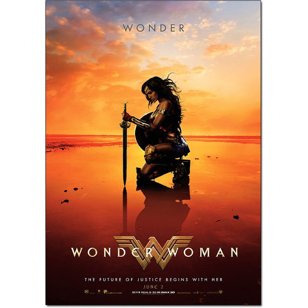 Wonder Woman V1 Retro Movie Poster | Official Wall Art A4 A3