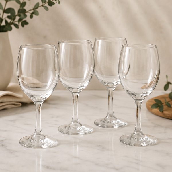 Arcoroc Savoie Wine Glass | Clear Stemmed Wine Glass 190ml x 4