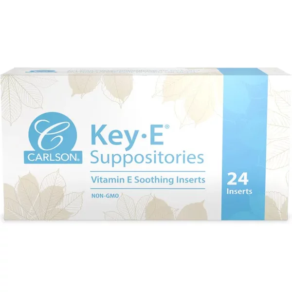 Key-E Vitamin E Suppositories, 24 inserts - Carlson Labs