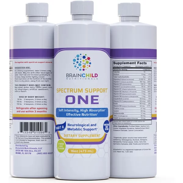 Spectrum Support I Lemon/Lime Vitamins 473 ml - BrainChild
