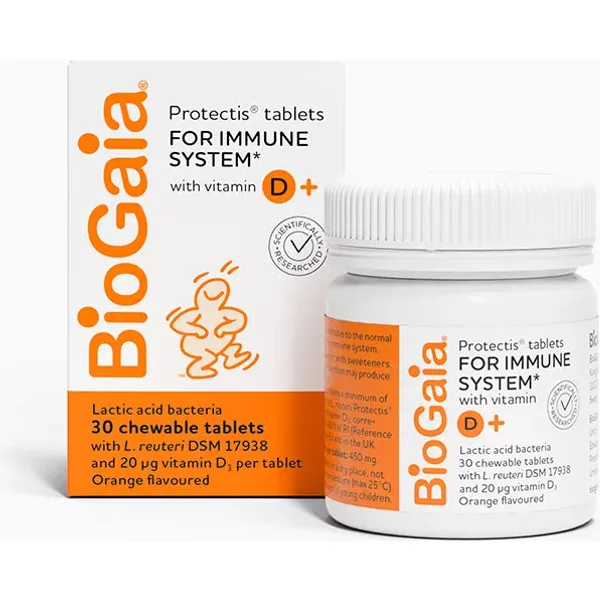 Protectis Tablets with Vitamin D+ (90 Chewable Tablets) - BioGaia