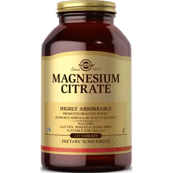 Magnesium Citrate 120 tablets to support healthy bones and muscles - SOLGAR®