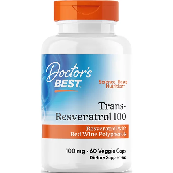 Trans-Resveratrol with Resvinol, 100mg, 60 Capsules - Doctor's Best