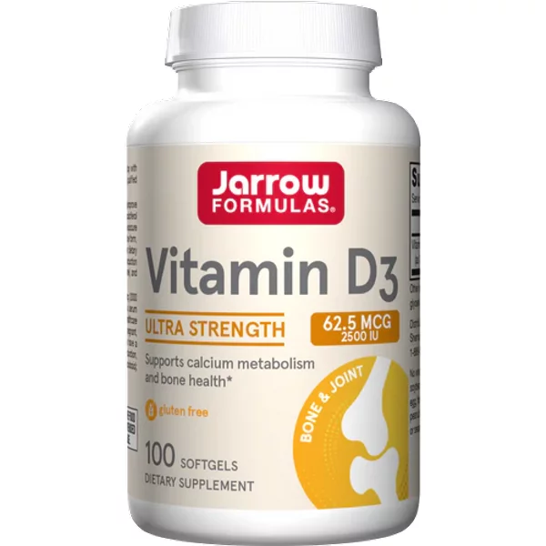 Vitamin D3 Cholecalciferol 2500 IU, 100 Softgels - Jarrow Formulas