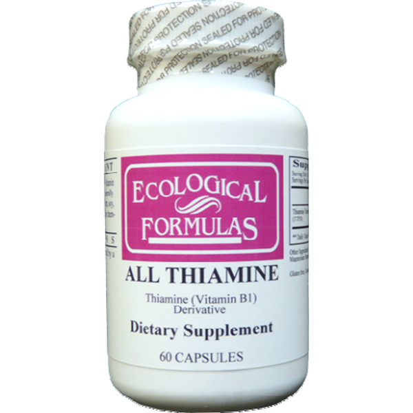 ALL THIAMINE (Vitamin B1) 50mg 60 capsules - Ecological Formulas