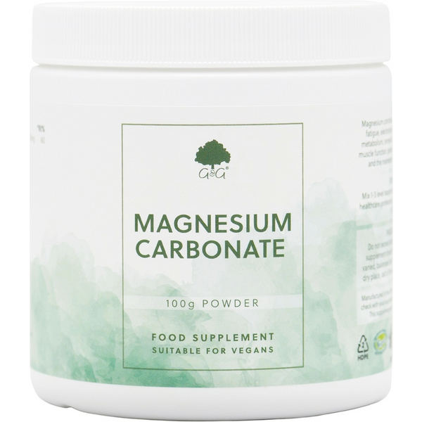 Magnesium Carbonate 100g Powder - G&G Vitamins