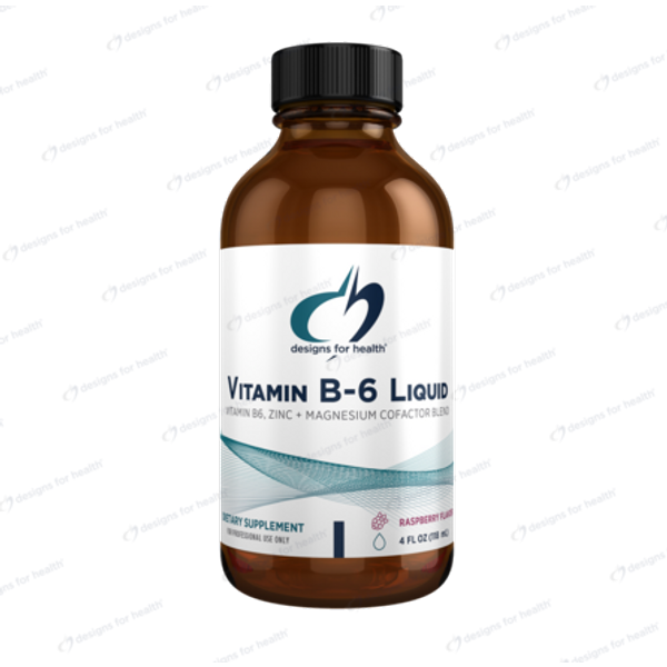 Vitamin B6 Liquid, 4 fl oz (118 ml) - Designs for Health (BBE 31/10/2026)