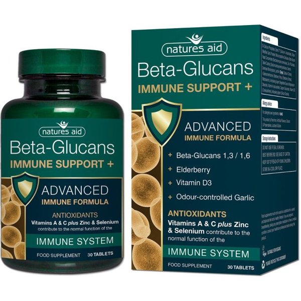 Beta Glucans Immune Support + 30 Tablets - Nature's Aid