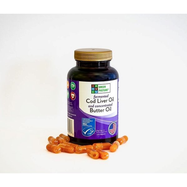 Fermented Cod Liver Oil & Concentrated Butter Oil Blend (120 capsules) - Green Pasture