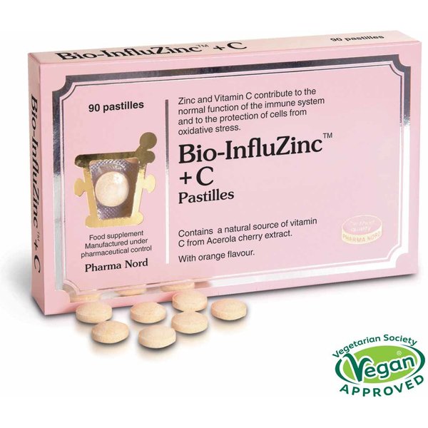 Bio-InfluZinc™+ C 90 lozenges to support immune system - Pharma Nord