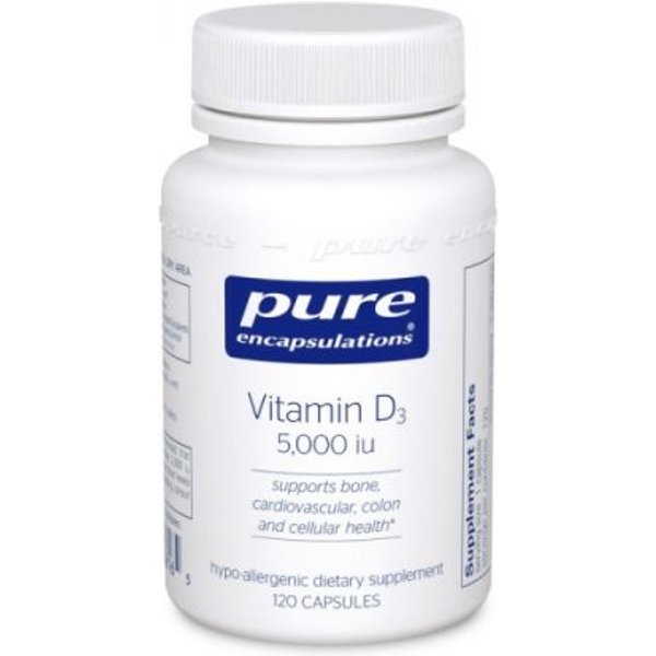 Vitamin D3 5000 IU 120 capsules - pure encapsulations