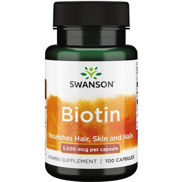 Biotin 5,000mcg 100 Capsules - Swanson
