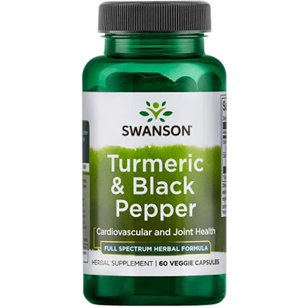 Turmeric & Black Pepper 60 Veggie Capsules - Swanson