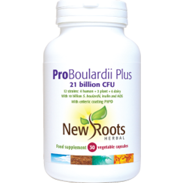 Pro Boulardii Plus 30 capsules with probiotics blend -New Roots HERBAL
