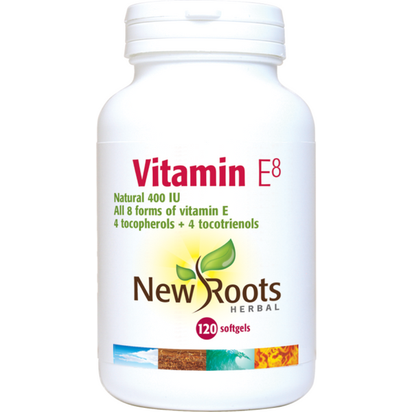Vitamin E8 - 400 IE -120 softgels - New Roots Herbal