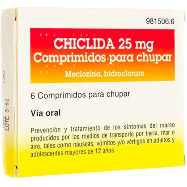 Chiclida 25 Mg 6 Comprimidos Para Chupar-image