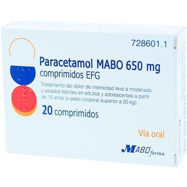 Mabo Paracetamol Efg 650 Mg 20 Comprimidos-image