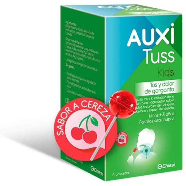 Auxituss Kids Tos Y Dolor De Garganta 6 Pastillas Para Chupar-image
