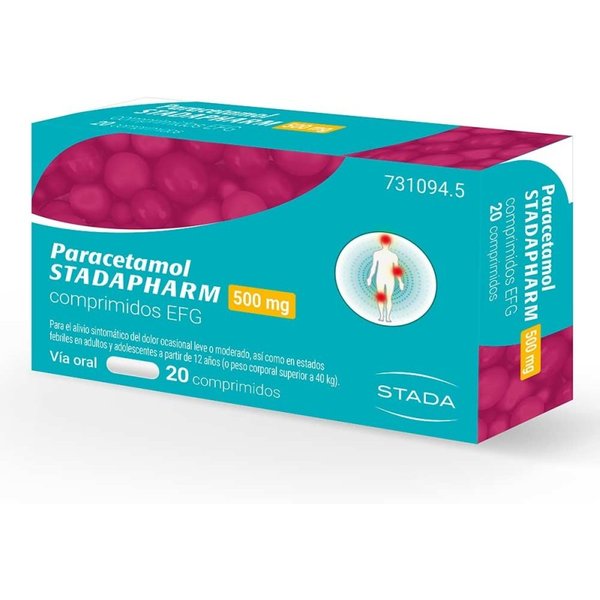 Paracetamol Stadapharm 500 Mg 20 Comprimidos-image