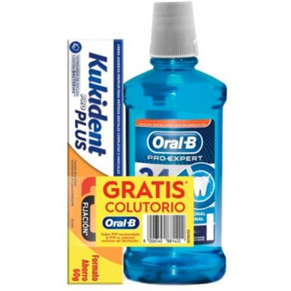 Kukident Pro Plus La Mejor FijacióN 60 Gr + Oral-B Colutorio Pro-Expert 500 Ml-image