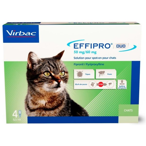 Effipro Duo 50/60 Mg Solucion Spot-On Para Gatos 4X0,5 Ml-image