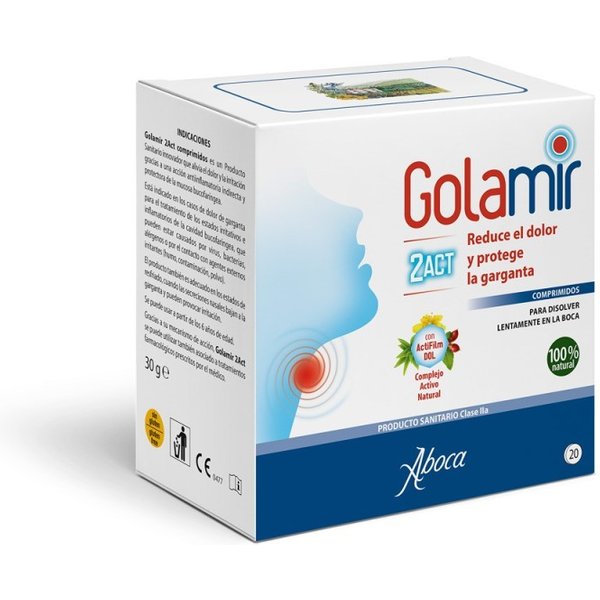 Aboca Golamir 2Act Dolor De Garganta 20 Comprimidos-image