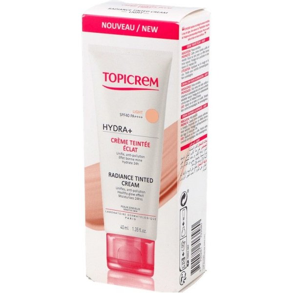 Topicrem Hydra+ Crema Con Color Iluminadora Light Spf 40 40 Ml-image