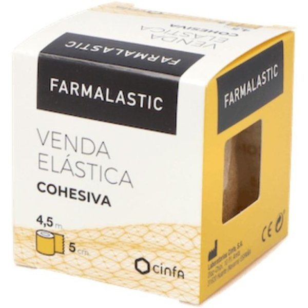 Farmalastic Venda EláStica Cohesiva 4,5M X 5Cm Color Beige 1 Ud-image
