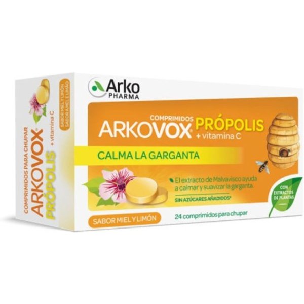 Arkovox Comprimidos PróPolis Y Vitamina C Sabor Miel-LimóN 24 Comprimidos-image