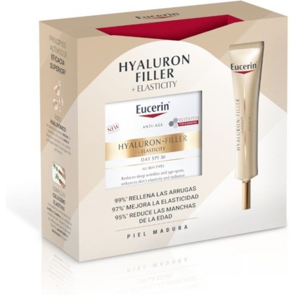 Pack Eucerin Ef Hyaluron-Filler + Elasticity Spf30 50 Ml + Contorno 15 Ml-image