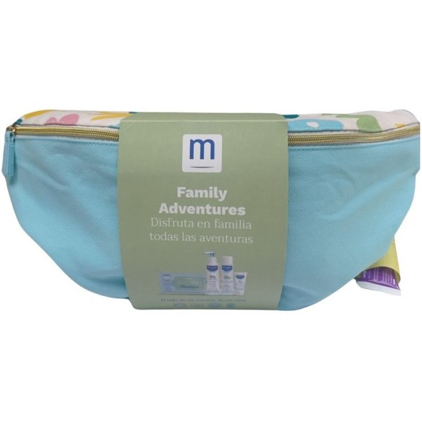 Mustela Family Adventure Azul Pastel Toallitas + Leche Corporal 300 Ml +Gel BañO 200 Ml +Crema 40 Ml-image
