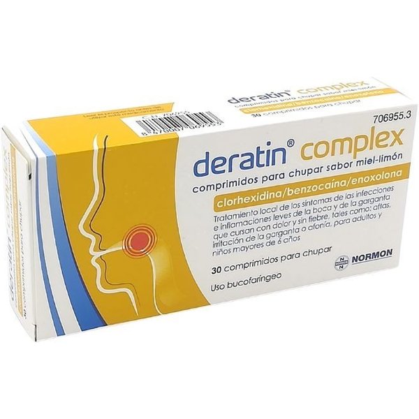 Deratin Complex 30 Comprimidos Para Chupar Sabor Miel-LimóN-image