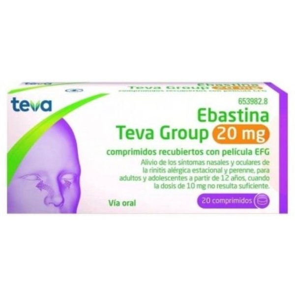 Ebastina Teva Group Efg 20 Mg 20 Comprimidos Recubiertos-image