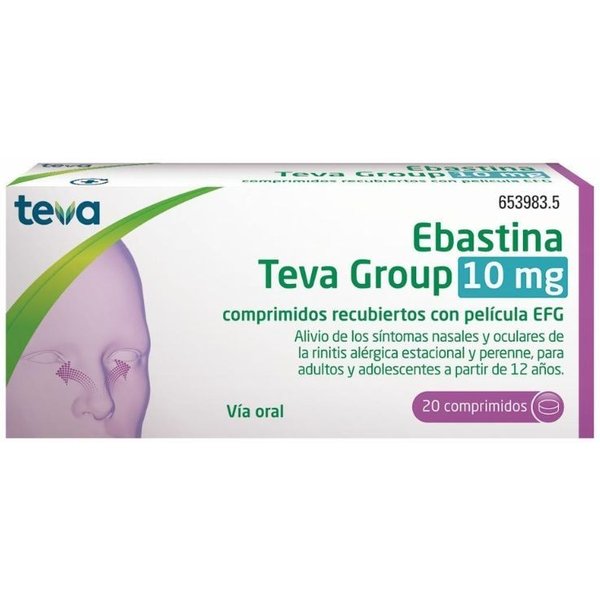 Ebastina Teva Group Efg 10 Mg 20 Comprimidos Recubiertos-image