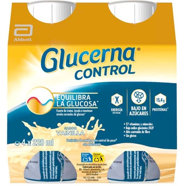 Pack Glucerna Control Sabor Vainilla 4 X 220 Ml-image