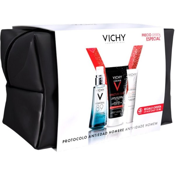 Cofre Vichy Protocolo Antiedad Hombre Mineral 89 SéRum 50 Ml + Vichy Homme 50 Ml + Regalo Uv-Age Daily 15 Ml-image