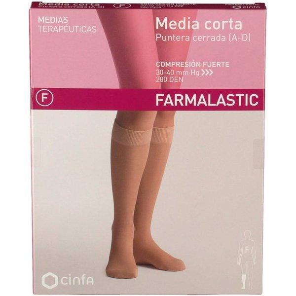 Farmalastic Media Corta CompresióN Fuerte Cerrada Beige Extra Grande 1 Media-image