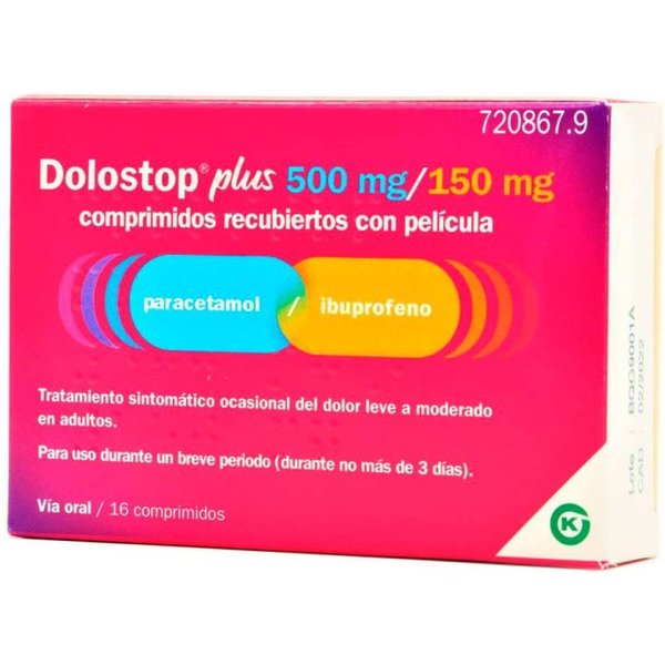 Dolostop Plus 500/150 Mg 16 Comprimidos Recubiertos-image