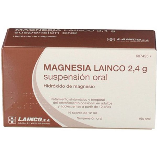 Magnesia Lainco 2,4 Gr 14 Sobres SuspensióN Oral 12 Ml-image