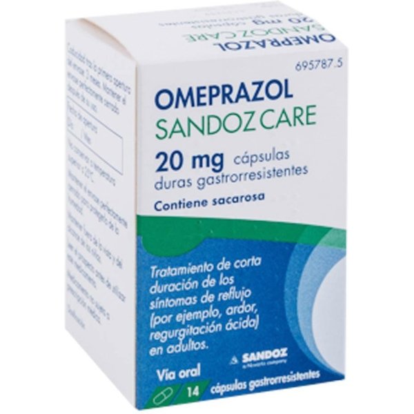 Omeprazol Sandoz Care Efg 20 Mg 14 CáPsulas Gastrorresistentes-image