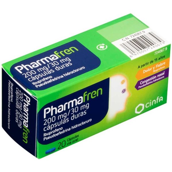 Pharmafren 200 Mg/3 Mg 20 CáPsulas Duras-image