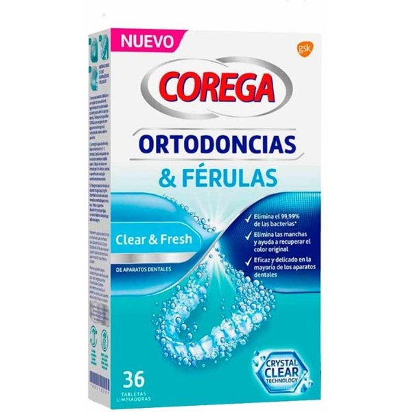 Corega Ortodoncias & Ferulas 36 Tabletas Limpiadoras-image