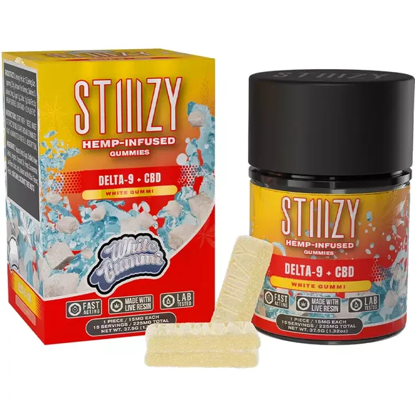 White Gummi STIIIZY Delta 9 + CBD Gummies 225mg