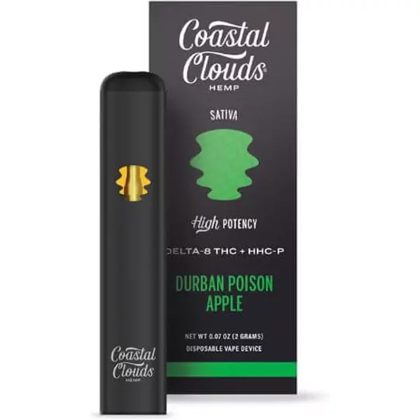 Durban Poison Apple Coastal Clouds Delta 8 Vape 2G