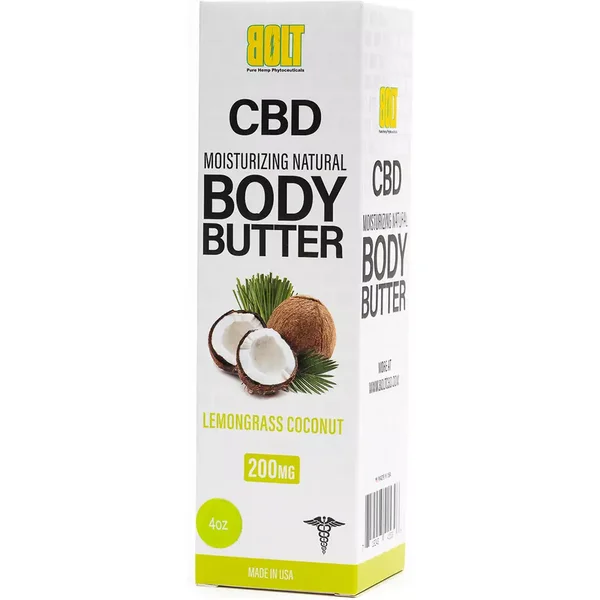 Lemongrass Coconut Bolt CBD Bath Body Butter 200mg