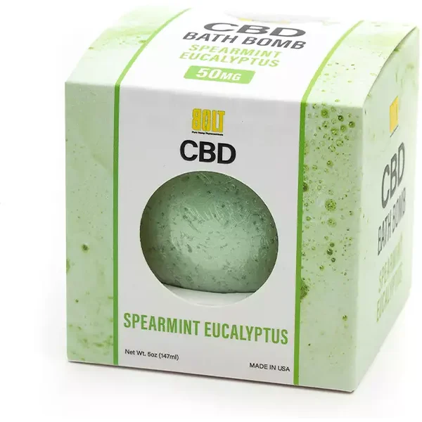 Spearmint Eucalyptus Bolt CBD Bath Bomb 50mg