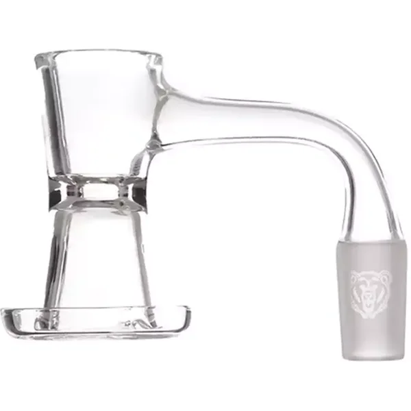 14MM Bear Quartz Hourglass Slurper 90 Degree Male Banger
